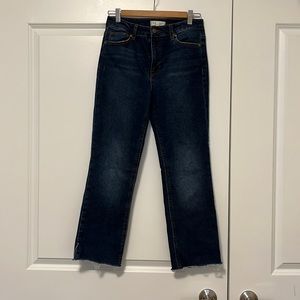 High-rise straight leg jeans